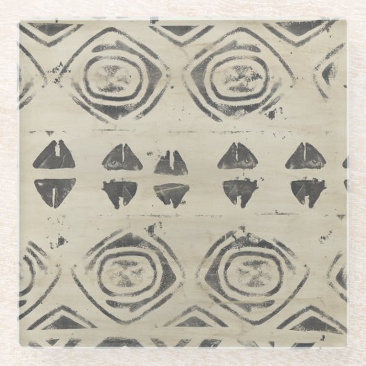 Muster Bazaar - gerundete und geometrische Formen Glasuntersetzer (Vorderseite)