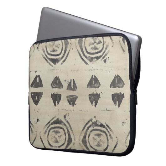 Muster Bazaar - gerundete und geometrische Formen Laptopschutzhülle (Vorderseite Links)
