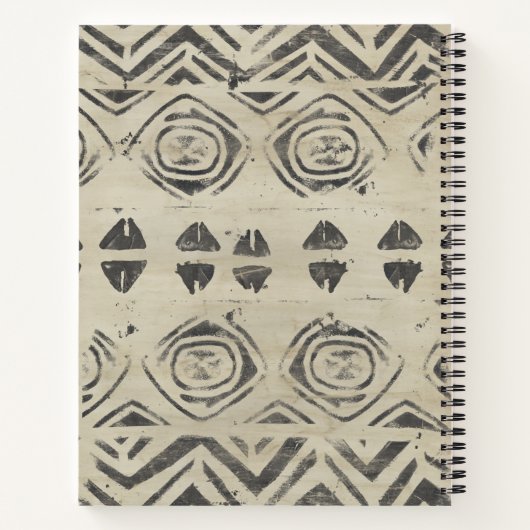 Muster Bazaar - gerundete und geometrische Formen Notizblock (Rückseite)