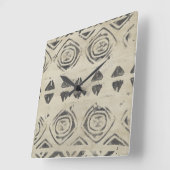 Muster Bazaar - gerundete und geometrische Formen Quadratische Wanduhr (Winkel)