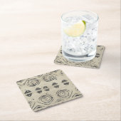 Muster Bazaar - gerundete und geometrische Formen Rechteckiger Pappuntersetzer (Vor Ort)