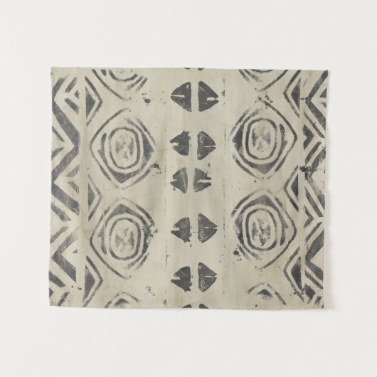 Muster Bazaar - gerundete und geometrische Formen Wandteppich (Vorderseite (Horizontal))