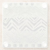 Muster Bazar - Geometrische Formen Glasuntersetzer (Rückseite)