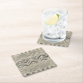 Muster Bazar - Geometrische Formen Rechteckiger Pappuntersetzer (Vor Ort)