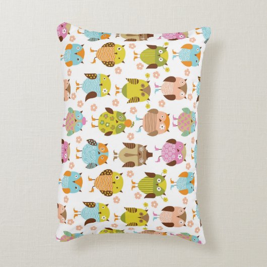 Muster bei Vögeln Dekokissen (Rückseite(Vertikal))