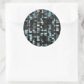 Muster beleuchteter Fenster Runder Aufkleber (Tasche)