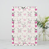 Muster bis zum Tag der Liebe Briefpapier (Stehend Vorderseite)