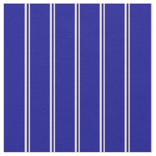 Muster Bisque & Dark Blue Lines/Stripes Stoff (Nahaufnahme)