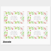 Muster-Blätter für gemischte rote, grüne Wasserfar Rechteckiger Aufkleber (Blatt)