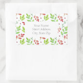 Muster-Blätter für gemischte rote, grüne Wasserfar Rechteckiger Aufkleber (Tasche)