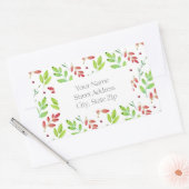 Muster-Blätter für gemischte rote, grüne Wasserfar Rechteckiger Aufkleber (Umschlag)