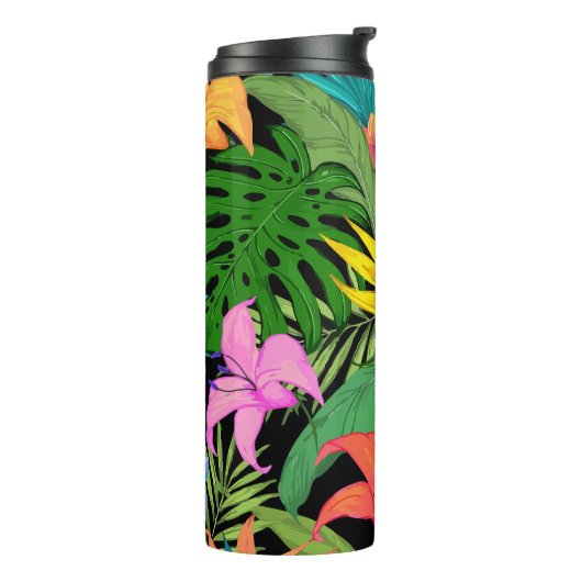 Muster-Blätter für tropische Blume Thermosbecher (Nach links gedreht)