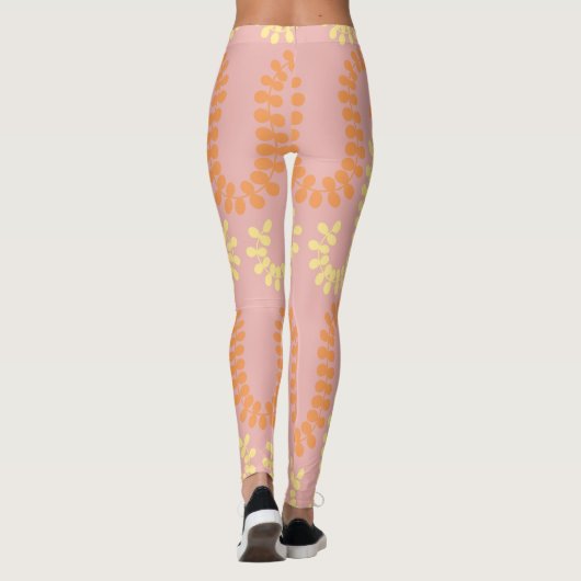 Muster-Blätter Leggings (Rückseite)