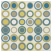 Muster Blau Gelb Tan Weiß aus den Kreisen Mitte de Stoff (Muster)