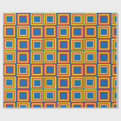 Muster Blau-Gelb und Rot Geschenkpapier (Flach)