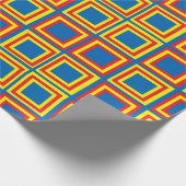 Muster Blau-Gelb und Rot Geschenkpapier (Ecke)