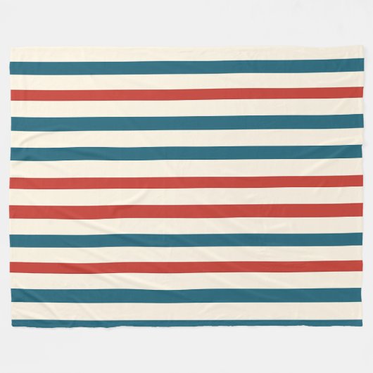 Muster Blau, Rot und Weiß Fleecedecke (Vorderseite (Horizontal))