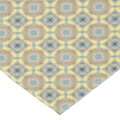 Muster Blau, Tan, Gelb und Braun Tischdecke (Schrägansicht)