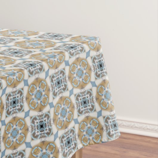 Muster Blau, Tan, Weiß und Braun Tischdecke (Beispiel)