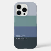 Muster Blau und Grau Case-Mate iPhone Hülle (Rückseite)