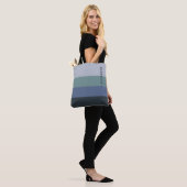 Muster Blau und Grau Tasche (Am Model)