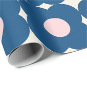 Muster Blau und Rosa der niedlichen geometrischen Geschenkpapier (Rolleneckpunkt)