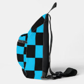 Muster Blau und Schwarz Crossbody Bag (Rechts)