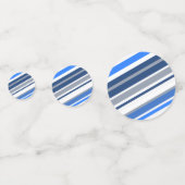 Muster Blau/Weiß/Grau Linien/Streifen Konfetti (Vorderseiten)