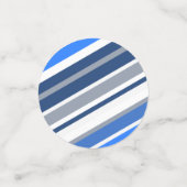 Muster Blau/Weiß/Grau Linien/Streifen Konfetti (Klein Vorderseite)