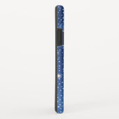 Muster blau weiß mit Blumen Case-Mate iPhone Hülle (Hinten/Rechts)
