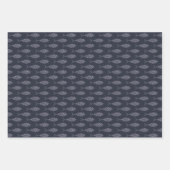 Muster blaue, weiße Papiertücher Geschenkpapier Set (Vorderseite 2)