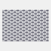 Muster blaue, weiße Papiertücher Geschenkpapier Set (Vorderseite)