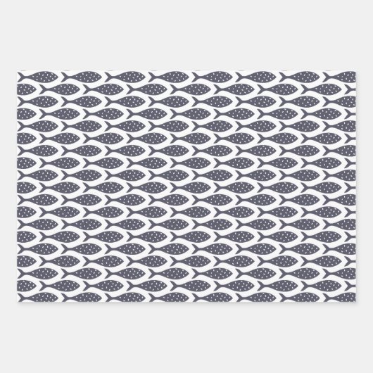 Muster blaue, weiße Papiertücher Geschenkpapier Set (Vorderseite)