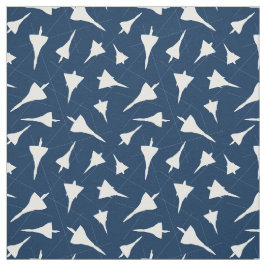 Muster Blaues weißes, subpersonales Luftfahrzeug Stoff