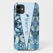 Muster Blue Butterfly iPhone Case (Rückseite)