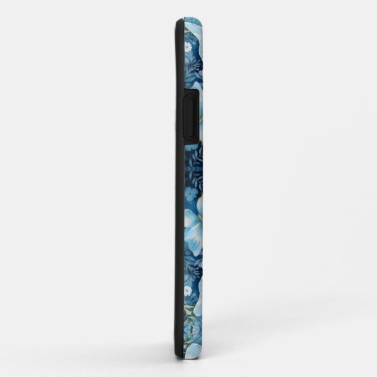 Muster Blue Butterfly iPhone Case (Hinten/Rechts)