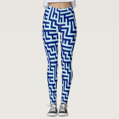 Muster "Blue Maze" Leggings (Vorderseite)