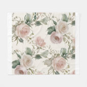 Muster blühender Rose Fleecedecke (Vorderseite (Horizontal))
