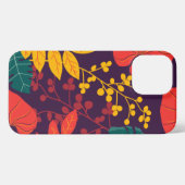 Muster Blume bunt glänzend iPhone Hülle (Rückseite (Horizontal))