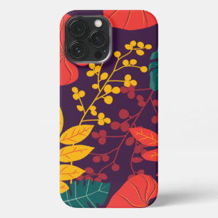 Muster Blume bunt glänzend iPhone 13 Pro Max Hülle