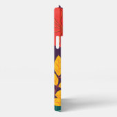 Muster Blume bunt glänzend iPhone Hülle (Rechte Seite)