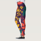 Muster Blume bunt glänzend Leggings (Links)
