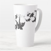 Muster-Blume-dekorative Pflanze Milchtasse (Rechte Ecke)