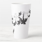 Muster-Blume-dekorative Pflanze Milchtasse (Vorderseite)