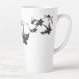 Muster-Blume-dekorative Pflanze Milchtasse