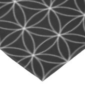 Muster Blume des Lebens Schwarz-Weiß Tischdecke (Schrägansicht)
