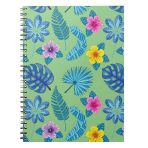 Muster Blume Farbenfrohe Niedliche leuchtende Farb Notizblock