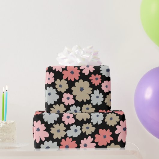 Muster Blume Farblich Vintag Geschenkpapier (Partygeschenke)