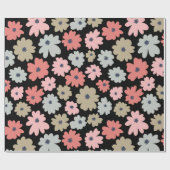 Muster Blume Farblich Vintag Geschenkpapier (Flach)