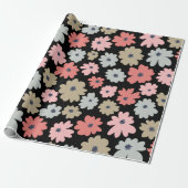 Muster Blume Farblich Vintag Geschenkpapier (Ungerollt)